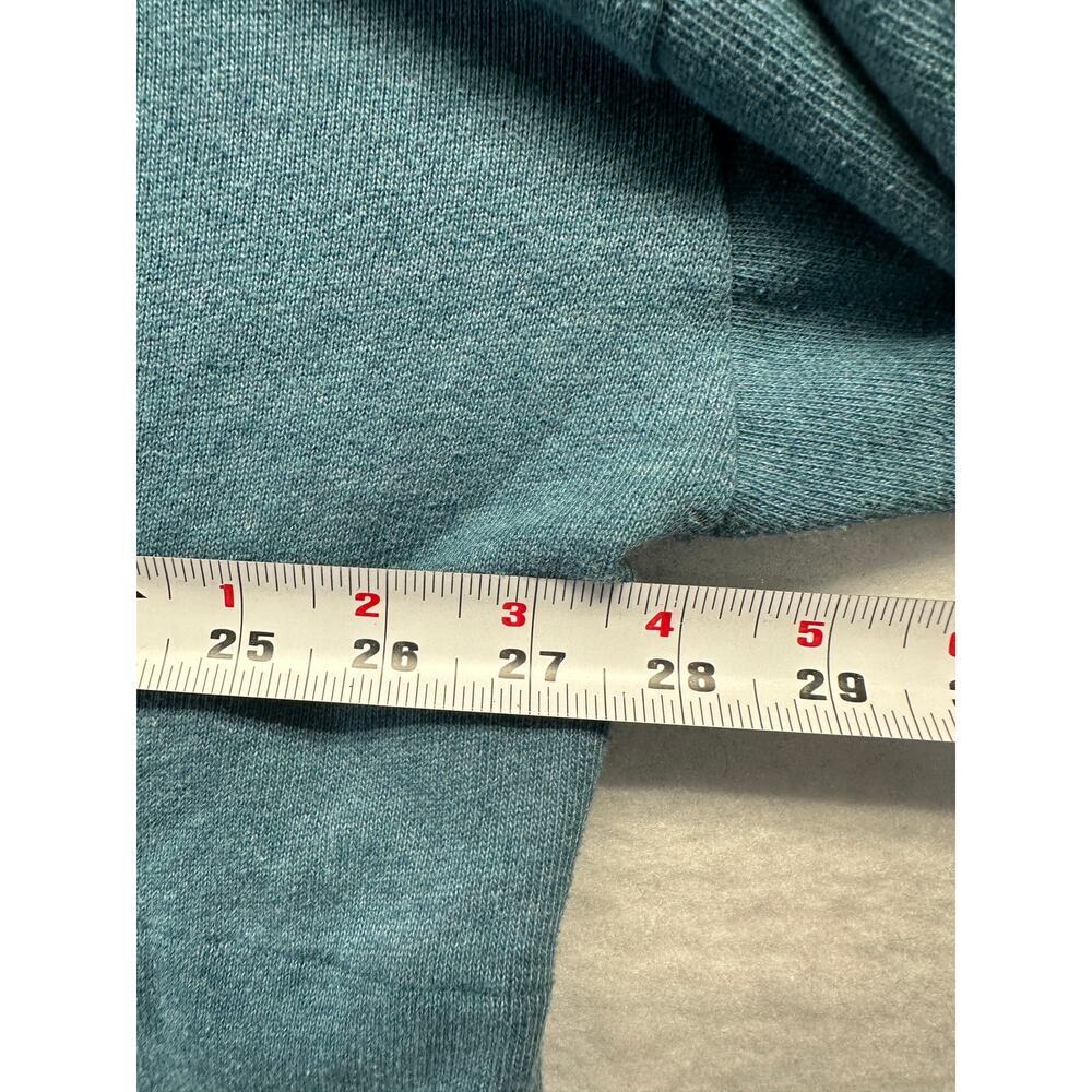 Pure Jill Teal Blue Cowl Neck Oversized Poncho Sweater XL Petite Pockets Knit - Picture 6 of 8